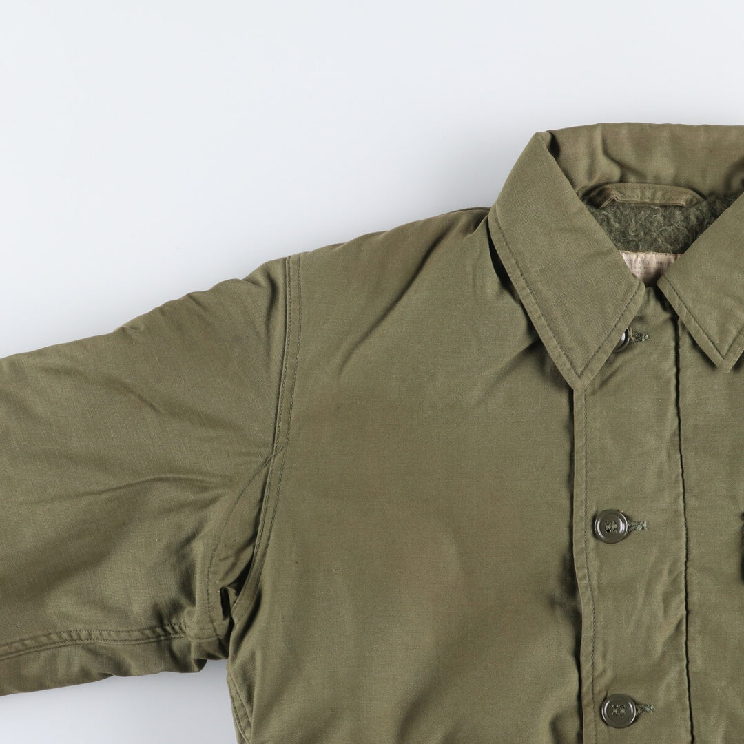 Authentic 1960'S US Navy A-2 Military Deck Jacket, Made in USA, Medium (38-40), Men's Size M, Vintage unclear Khaki type Vintage Second Hand