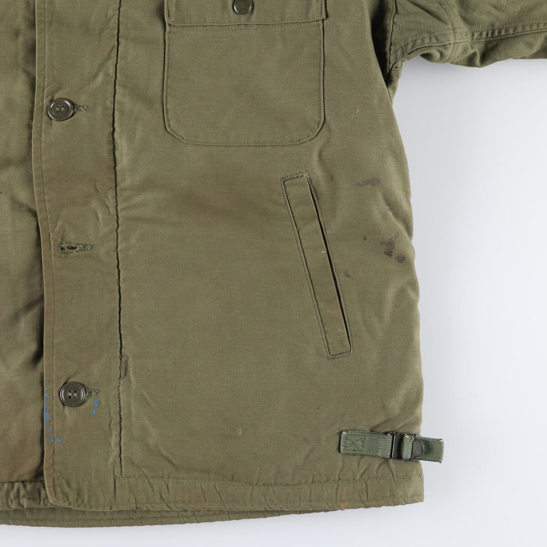 Authentic 1960'S US Navy A-2 Military Deck Jacket, Made in USA, Medium (38-40), Men's Size M, Vintage unclear Khaki type Vintage Second Hand