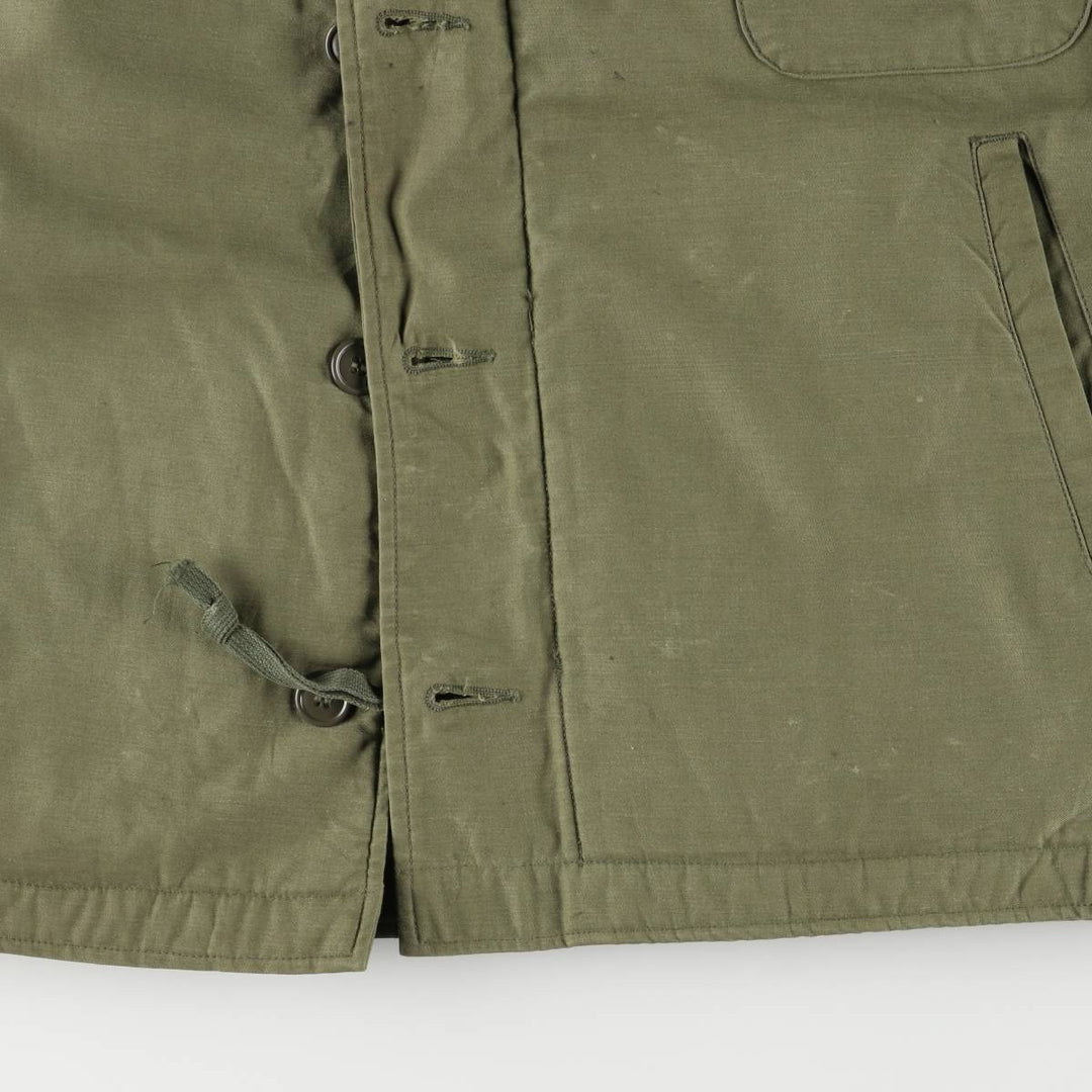 1970'S US Navy A-2 Military Deck Jacket, Made in USA, Large (1942-1944), Men's Size L, Vintage unclear Khaki type Vintage Second Hand