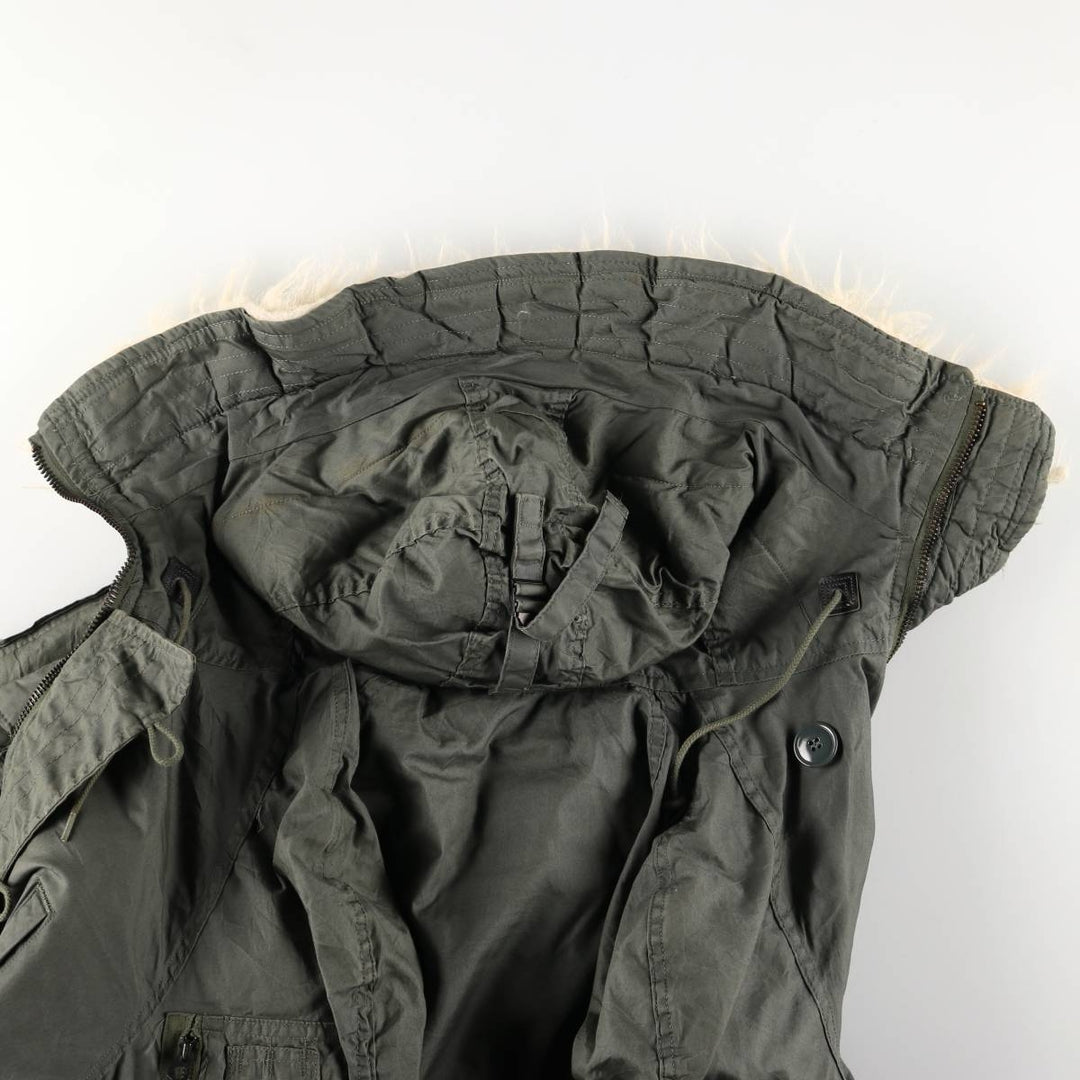 1980'S US Military N-3B Flight Jacket, Made in USA, Small, Men's Size Small, Vintage cotton Khaki type Vintage Second Hand