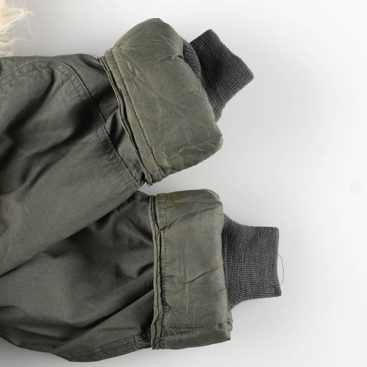 1980'S US Military N-3B Flight Jacket, Made in USA, Small, Men's Size Small, Vintage cotton Khaki type Vintage Second Hand