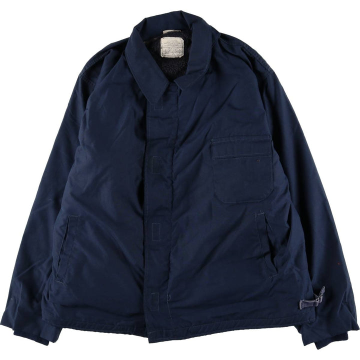 1990'S US Military Aramid Deck Jacket, Made in USA, XX-LARGE (50-52), Men's XXL Aramid navy blue type Vintage Second Hand