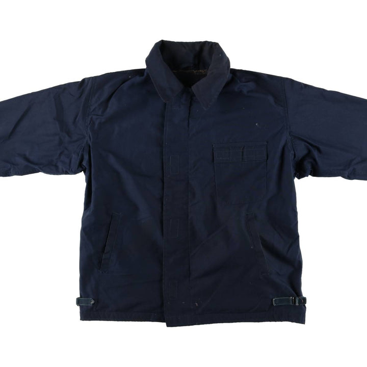 US Military Aramid Deck Jacket, Made in USA, Men's Size L unclear navy blue type Vintage Second Hand