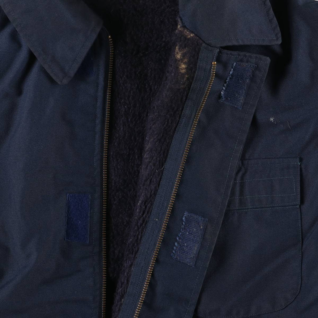 US Military Aramid Deck Jacket, Made in USA, Men's Size L unclear navy blue type Vintage Second Hand