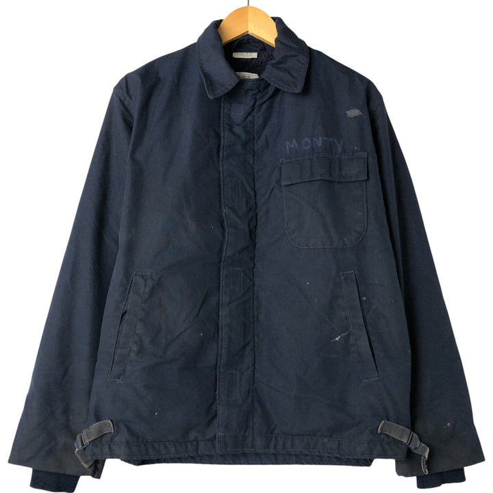 90'S US Military Aramid Deck Jacket, Made in USA, Medium (38-40), Men's Size M, Vintage Aramid navy blue type Vintage Second Hand
