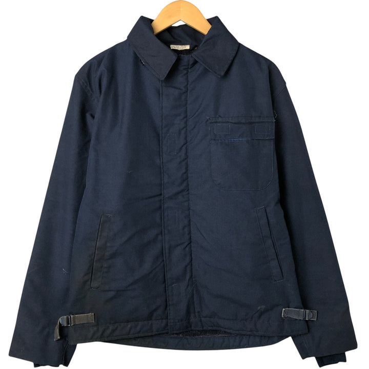 1990'S US Navy Aramid Deck Jacket, Made in USA, Size Medium (38-40), Men's M Aramid navy blue type Vintage Second Hand