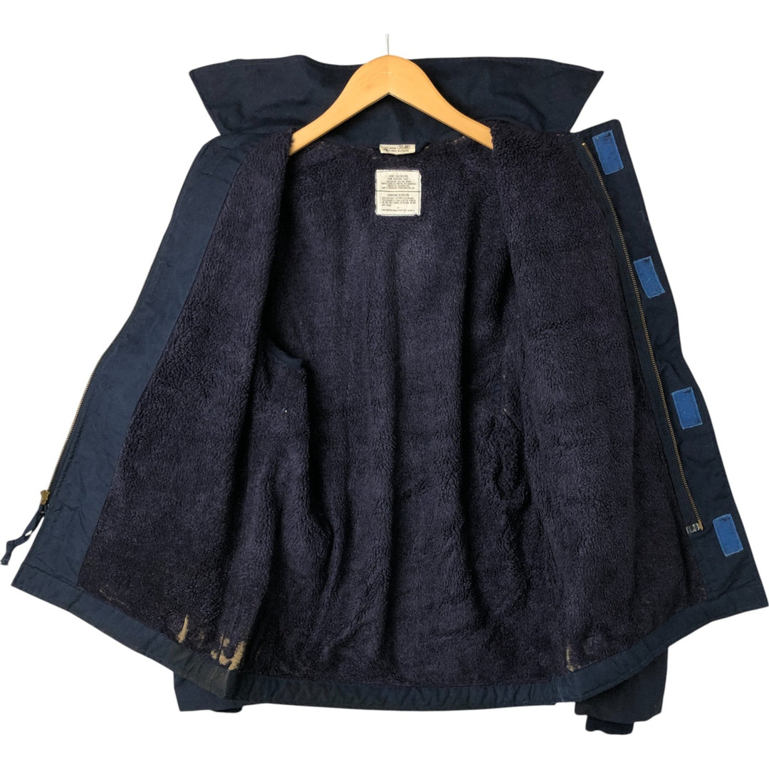 1990'S US Navy Aramid Deck Jacket, Made in USA, Size Medium (38-40), Men's M Aramid navy blue type Vintage Second Hand