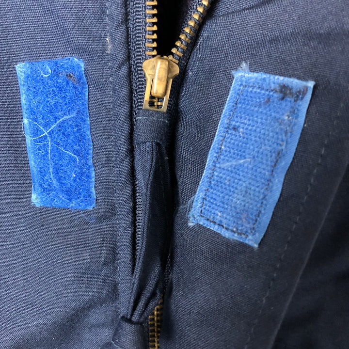 1990'S US Navy Aramid Deck Jacket, Made in USA, Size Medium (38-40), Men's M Aramid navy blue type Vintage Second Hand