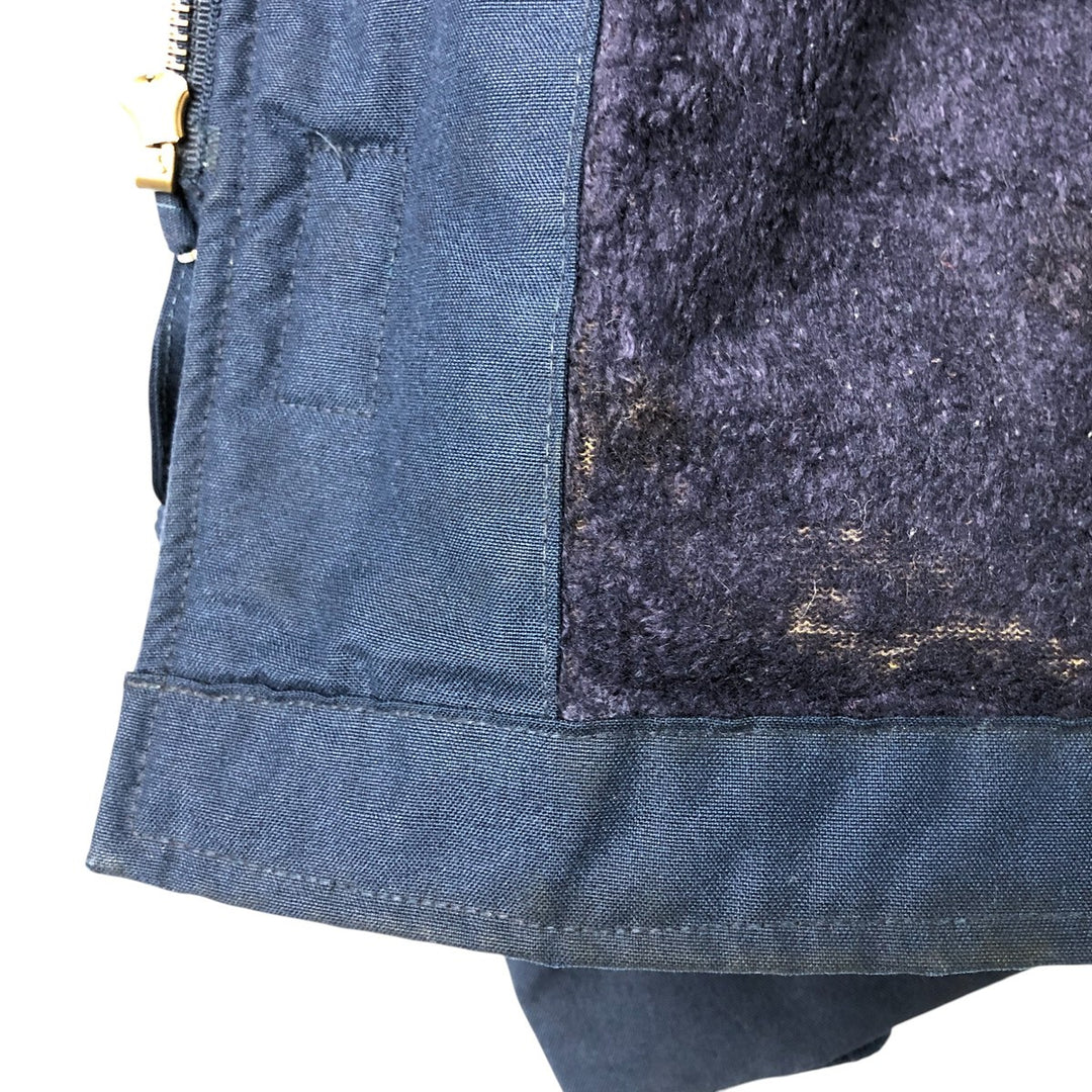 1990'S US Navy Aramid Deck Jacket, Made in USA, Size Medium (38-40), Men's M Aramid navy blue type Vintage Second Hand