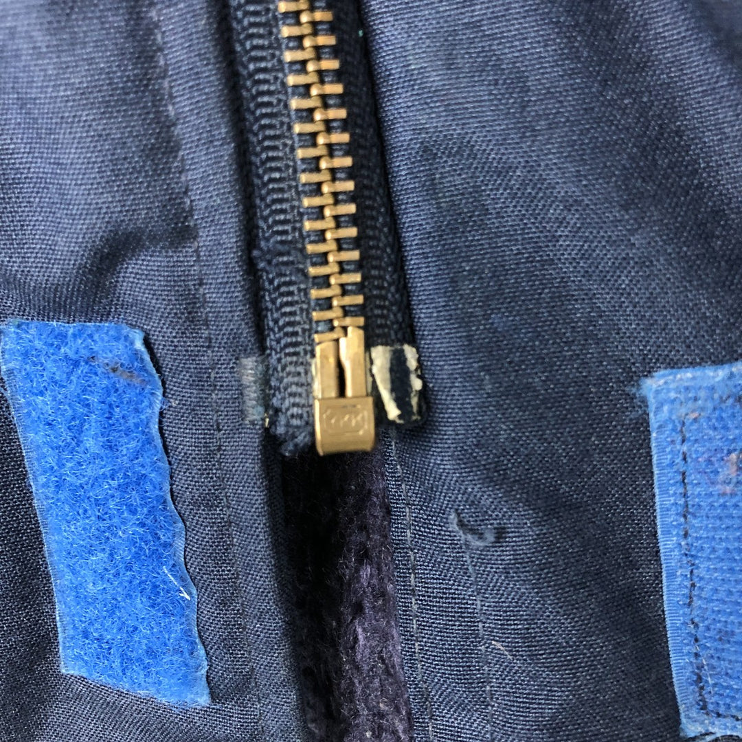 1990'S US Navy Aramid Deck Jacket, Made in USA, Size Medium (38-40), Men's M Aramid navy blue type Vintage Second Hand