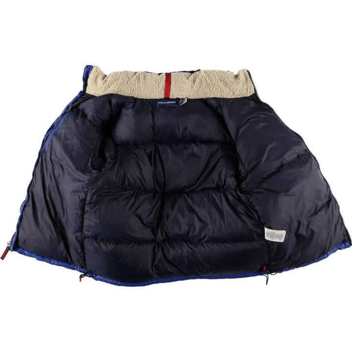 Ralph Lauren POLO SPORT Stars and Stripes Down Jacket, Men's Size Small Nylon blue type Vintage Second Hand