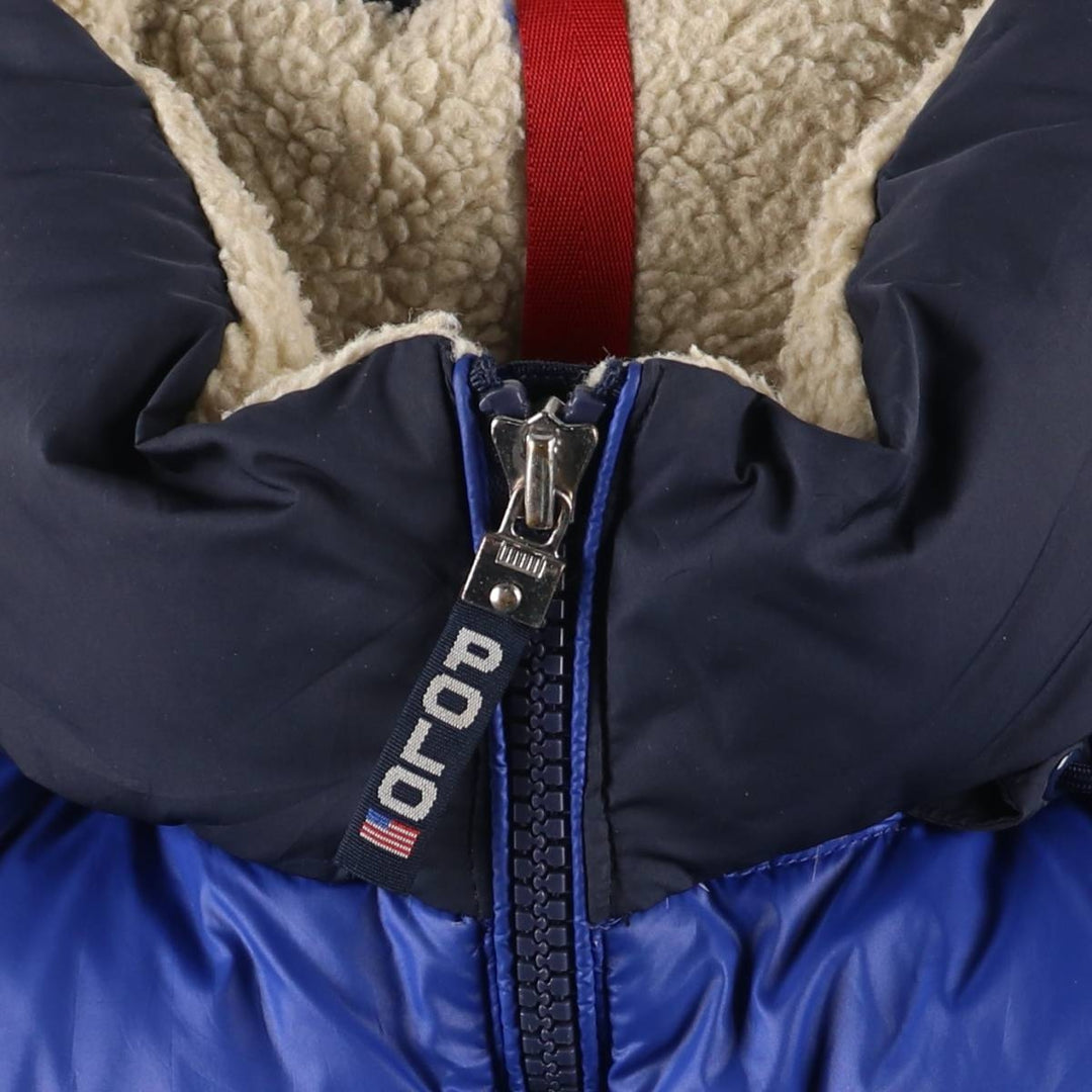 Ralph Lauren POLO SPORT Stars and Stripes Down Jacket, Men's Size Small Nylon blue type Vintage Second Hand
