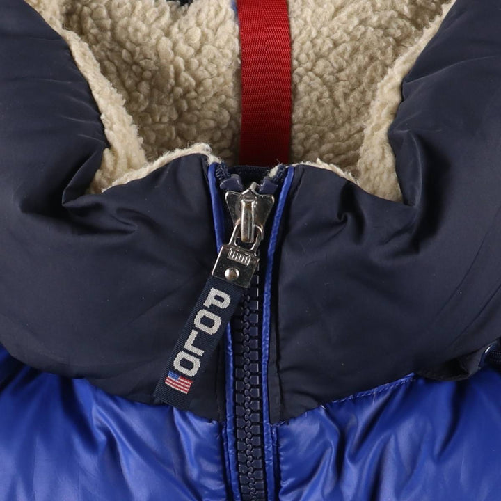 Ralph Lauren POLO SPORT Stars and Stripes Down Jacket, Men's Size Small Nylon blue type Vintage Second Hand