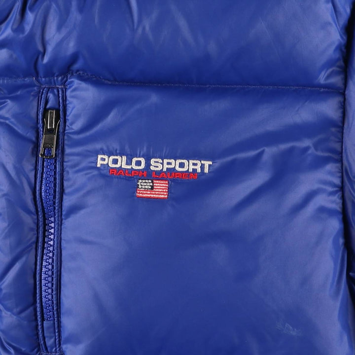 Ralph Lauren POLO SPORT Stars and Stripes Down Jacket, Men's Size Small Nylon blue type Vintage Second Hand