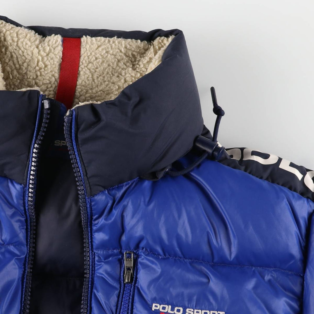 Ralph Lauren POLO SPORT Stars and Stripes Down Jacket, Men's Size Small Nylon blue type Vintage Second Hand
