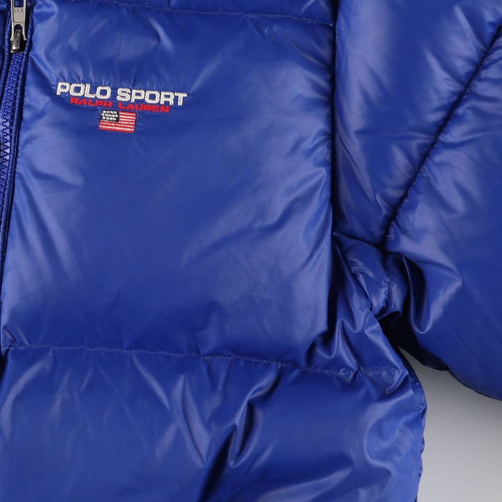Ralph Lauren POLO SPORT Stars and Stripes Down Jacket, Men's Size Small Nylon blue type Vintage Second Hand