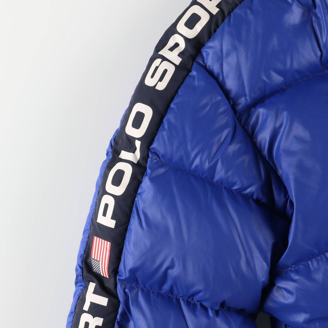 Ralph Lauren POLO SPORT Stars and Stripes Down Jacket, Men's Size Small Nylon blue type Vintage Second Hand