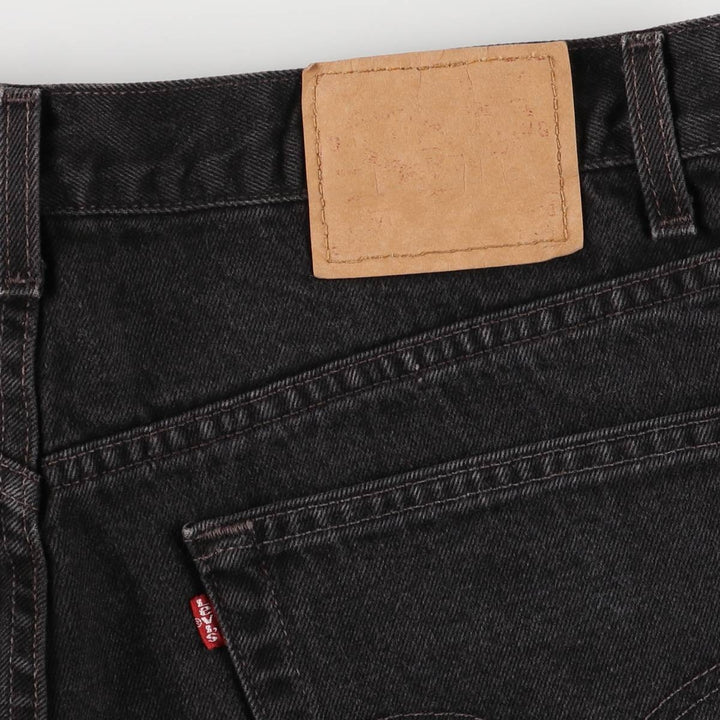 90'S Levi's 550 Relaxed Fit Black Denim Tapered Denim Pants Made in USA Men's W36 Vintage cotton black type Vintage Second Hand