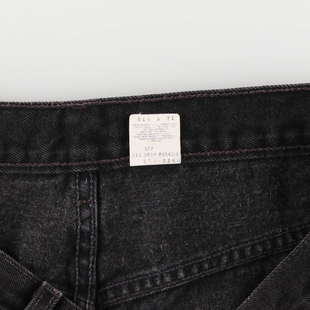 90'S Levi's 550 Relaxed Fit Black Denim Tapered Denim Pants Made in USA Men's W36 Vintage cotton black type Vintage Second Hand