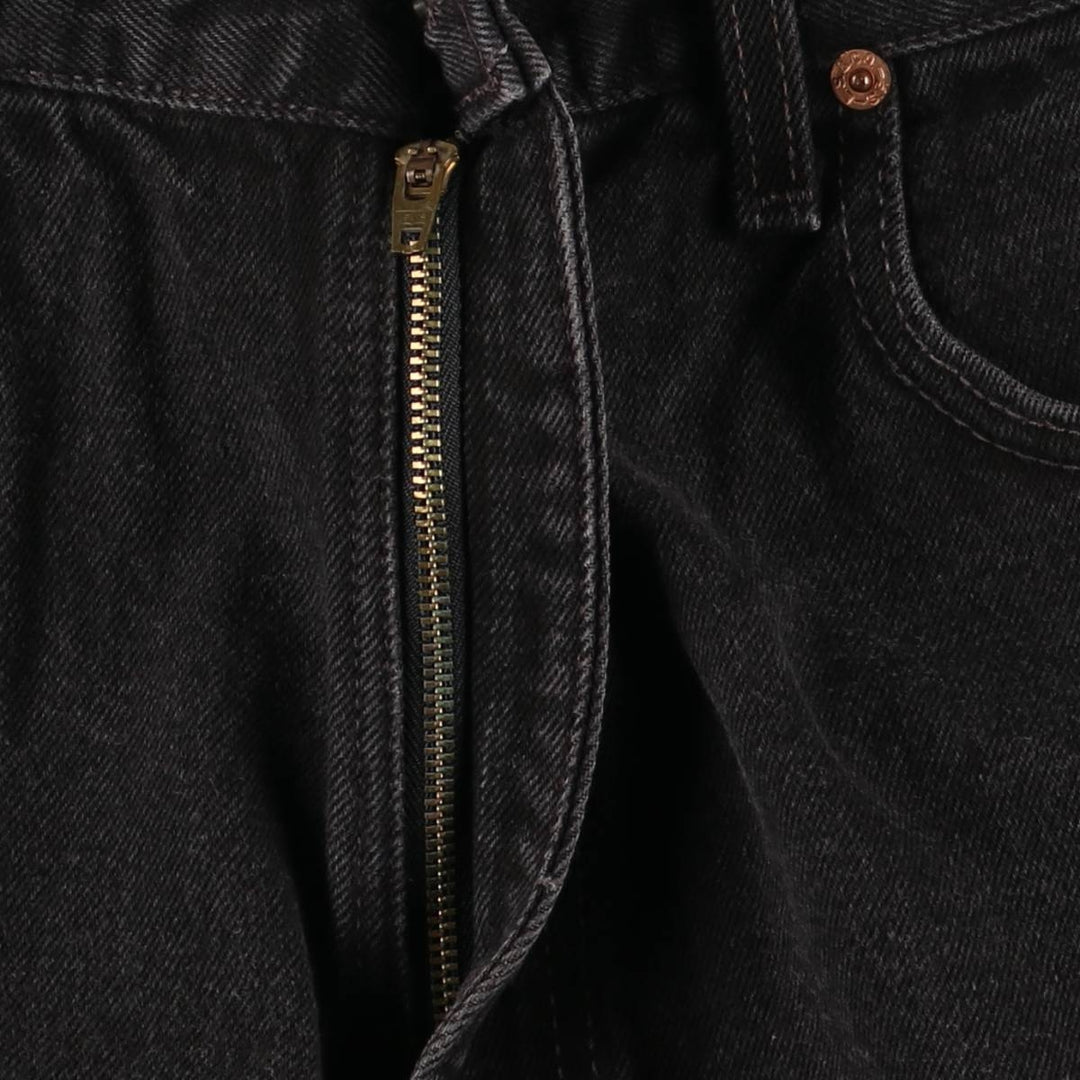 90'S Levi's 550 Relaxed Fit Black Denim Tapered Denim Pants Made in USA Men's W36 Vintage cotton black type Vintage Second Hand