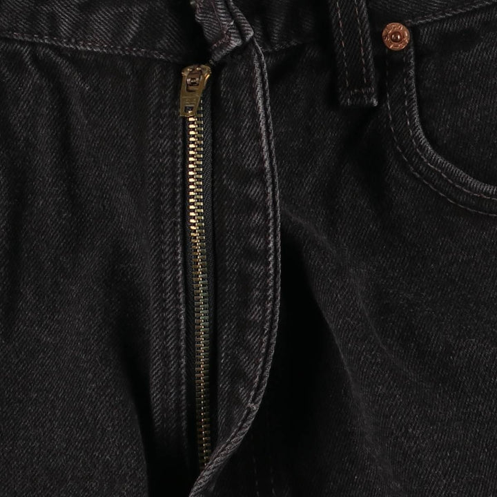 90'S Levi's 550 Relaxed Fit Black Denim Tapered Denim Pants Made in USA Men's W36 Vintage cotton black type Vintage Second Hand