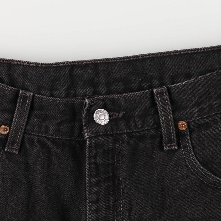 90'S Levi's 550 Relaxed Fit Black Denim Tapered Denim Pants Made in USA Men's W36 Vintage cotton black type Vintage Second Hand