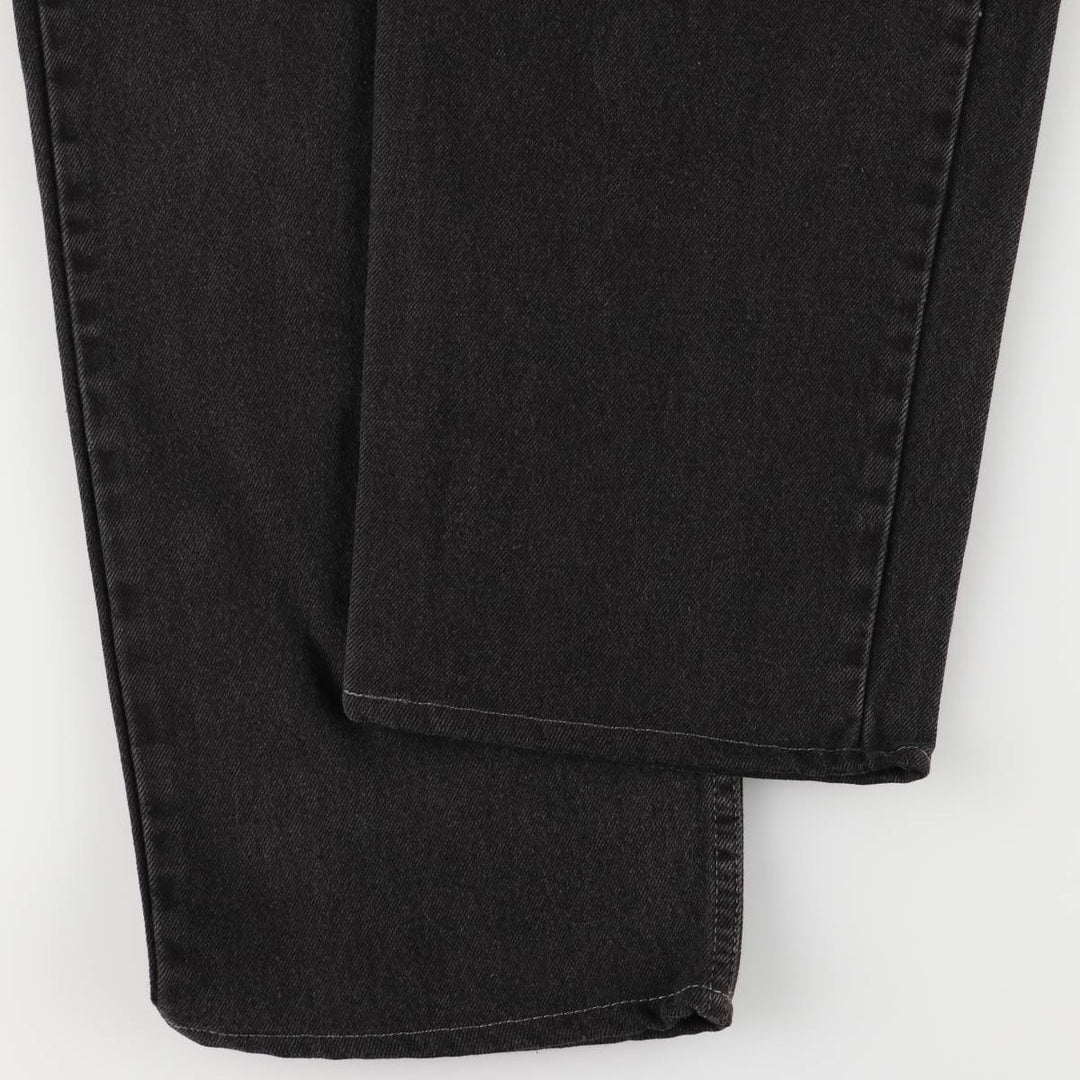 90'S Levi's 550 Relaxed Fit Black Denim Tapered Denim Pants Made in USA Men's W36 Vintage cotton black type Vintage Second Hand