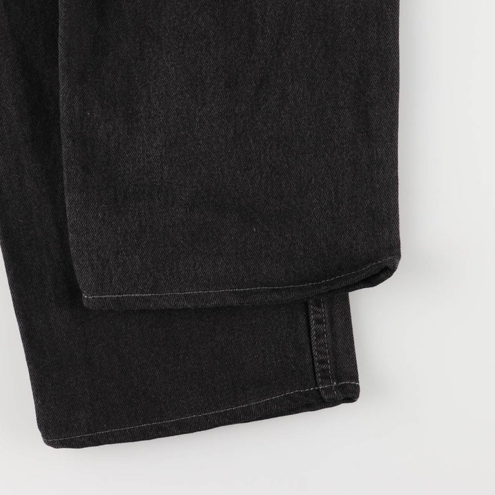 90'S Levi's 550 Relaxed Fit Black Denim Tapered Denim Pants Made in USA Men's W36 Vintage cotton black type Vintage Second Hand