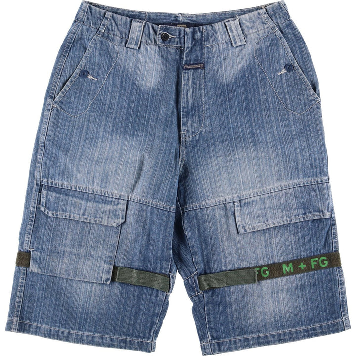 Marithe Francois Girbaud denim shorts, men's size W34 cotton blue type Vintage Second Hand