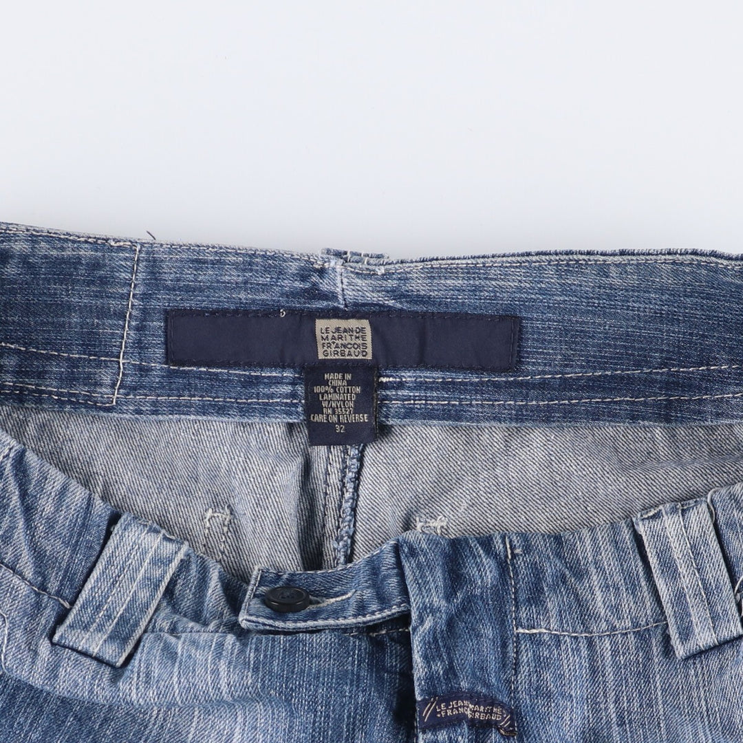 Marithe Francois Girbaud denim shorts, men's size W34 cotton blue type Vintage Second Hand