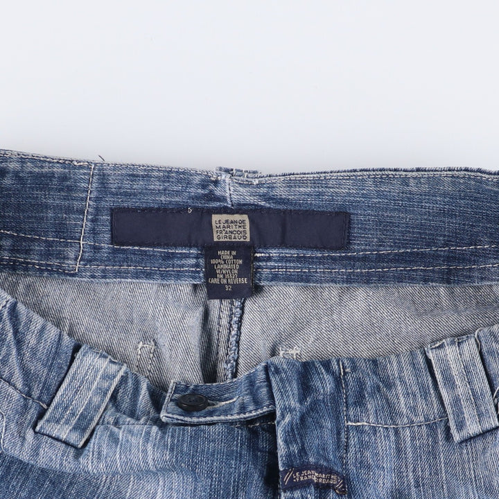 Marithe Francois Girbaud denim shorts, men's size W34 cotton blue type Vintage Second Hand