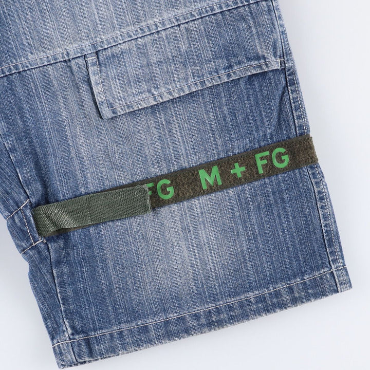 Marithe Francois Girbaud denim shorts, men's size W34 cotton blue type Vintage Second Hand