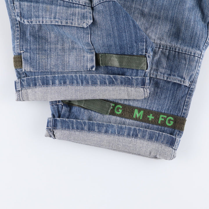 Marithe Francois Girbaud denim shorts, men's size W34 cotton blue type Vintage Second Hand