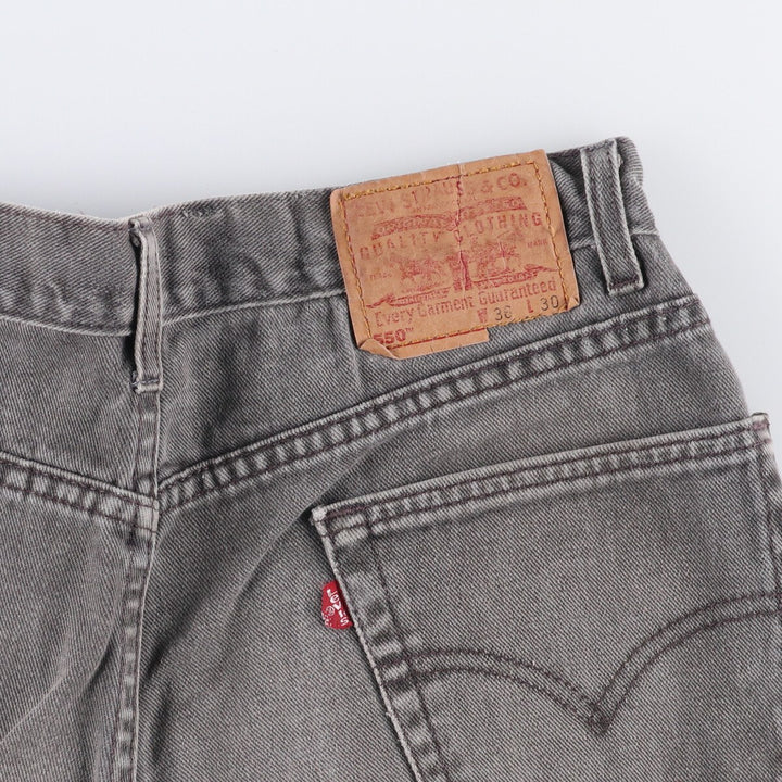 00'S Levi's 550 Relaxed Fit Black Denim Tapered Denim Pants Made in USA Men's W34 cotton black type Vintage Second Hand