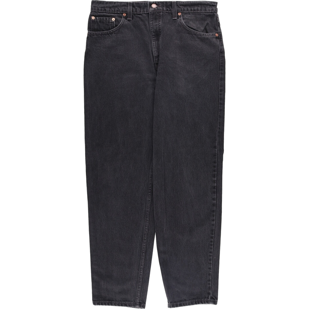 90'S Levi's 00550-0260 Relaxed Fit Tapered Leg Black Denim Pants, Made in USA, Men's Size 35 cotton black type Vintage Second Hand
