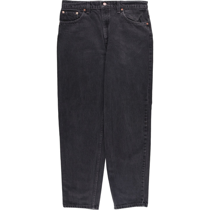 90'S Levi's 00550-0260 Relaxed Fit Tapered Leg Black Denim Pants, Made in USA, Men's Size 35 cotton black type Vintage Second Hand