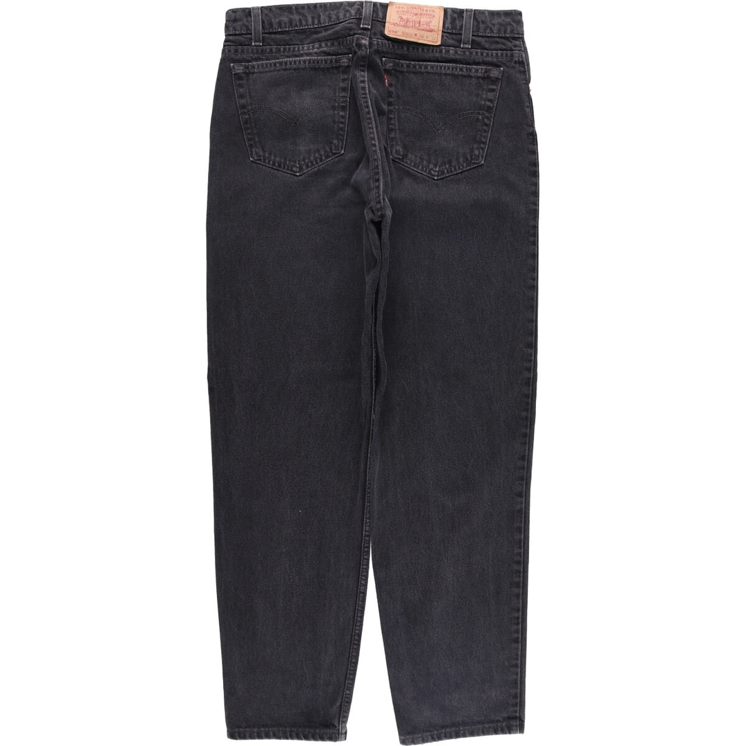 90'S Levi's 00550-0260 Relaxed Fit Tapered Leg Black Denim Pants, Made in USA, Men's Size 35 cotton black type Vintage Second Hand