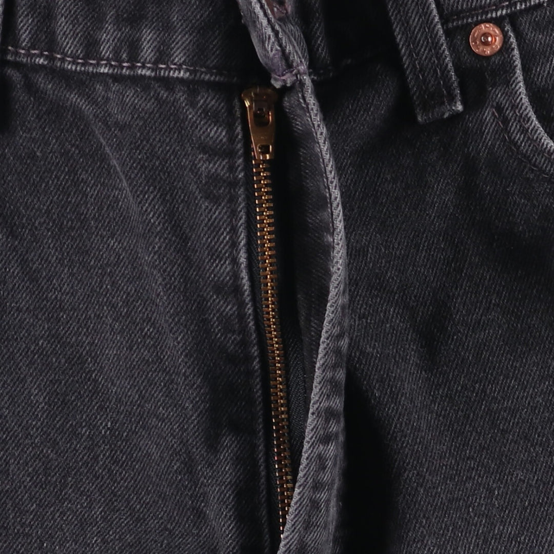 90'S Levi's 00550-0260 Relaxed Fit Tapered Leg Black Denim Pants, Made in USA, Men's Size 35 cotton black type Vintage Second Hand