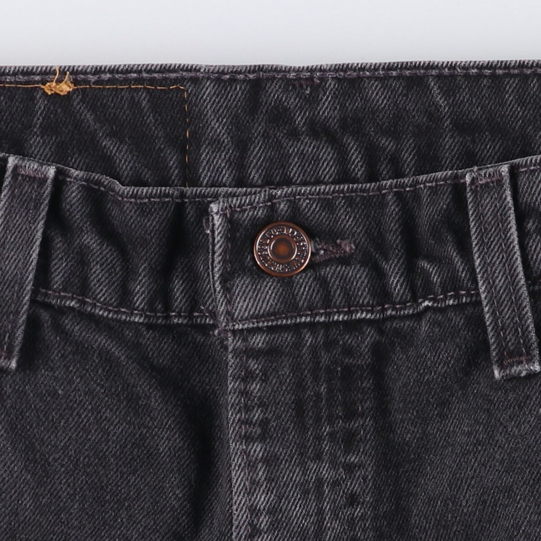 90'S Levi's 00550-0260 Relaxed Fit Tapered Leg Black Denim Pants, Made in USA, Men's Size 35 cotton black type Vintage Second Hand