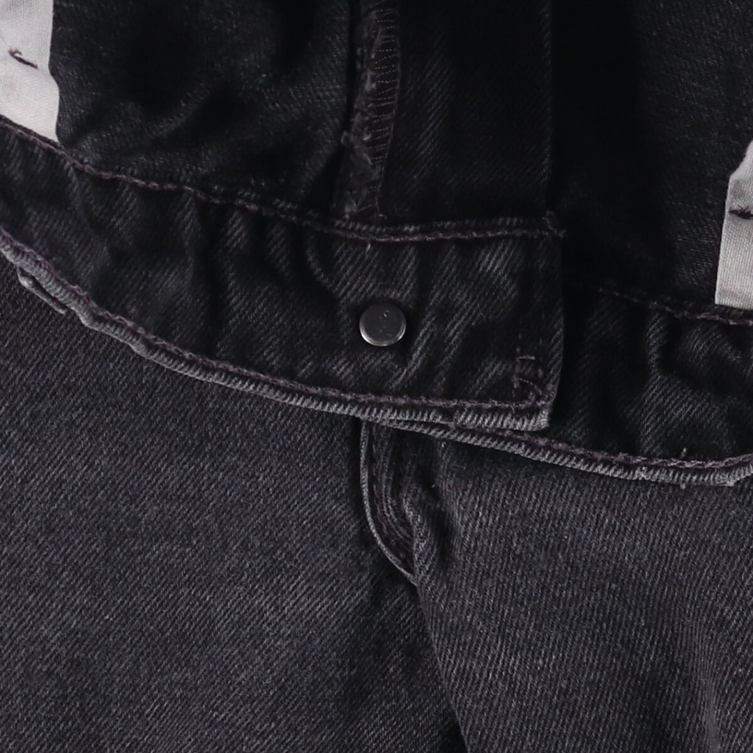 90'S Levi's 00550-0260 Relaxed Fit Tapered Leg Black Denim Pants, Made in USA, Men's Size 35 cotton black type Vintage Second Hand