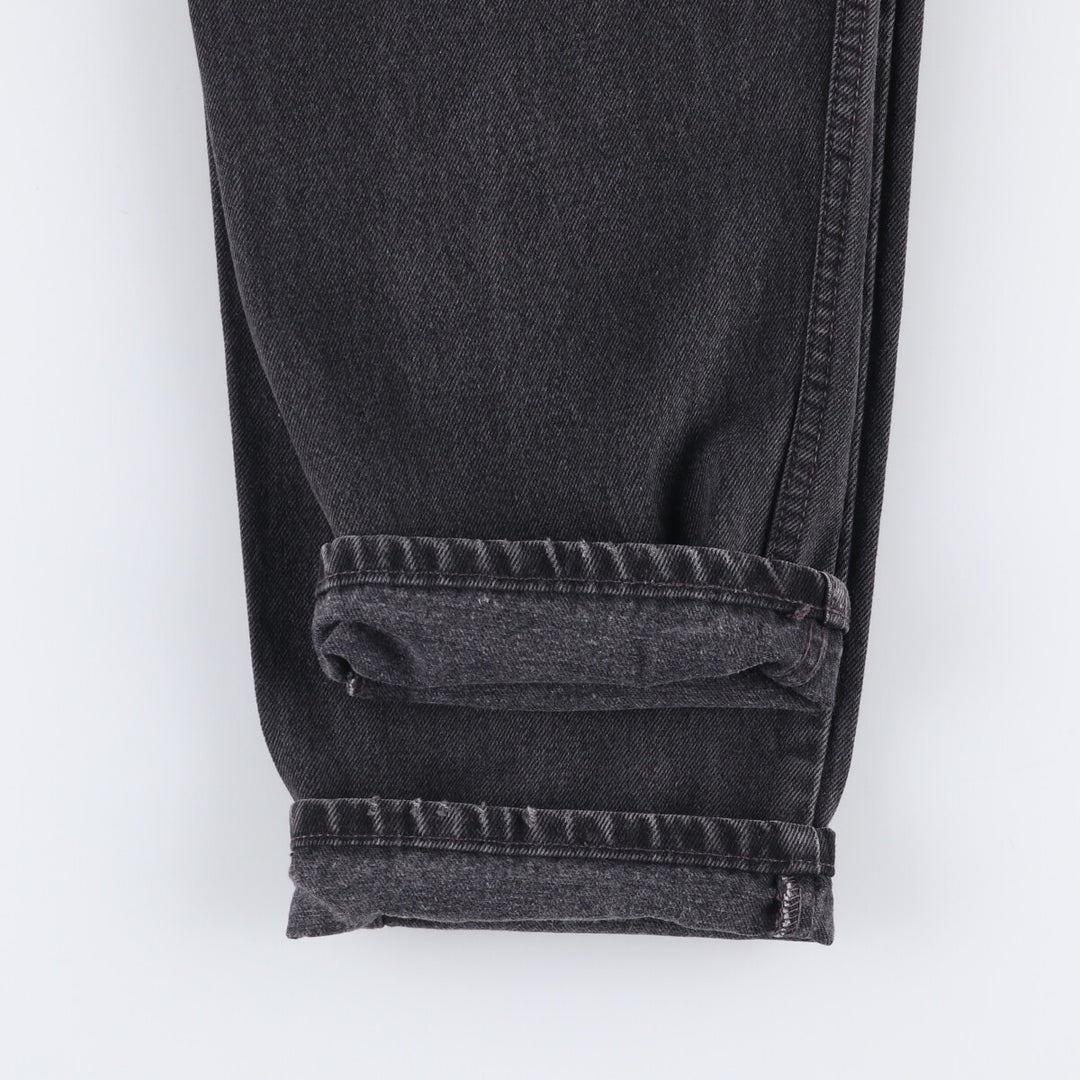90'S Levi's 00550-0260 Relaxed Fit Tapered Leg Black Denim Pants, Made in USA, Men's Size 35 cotton black type Vintage Second Hand