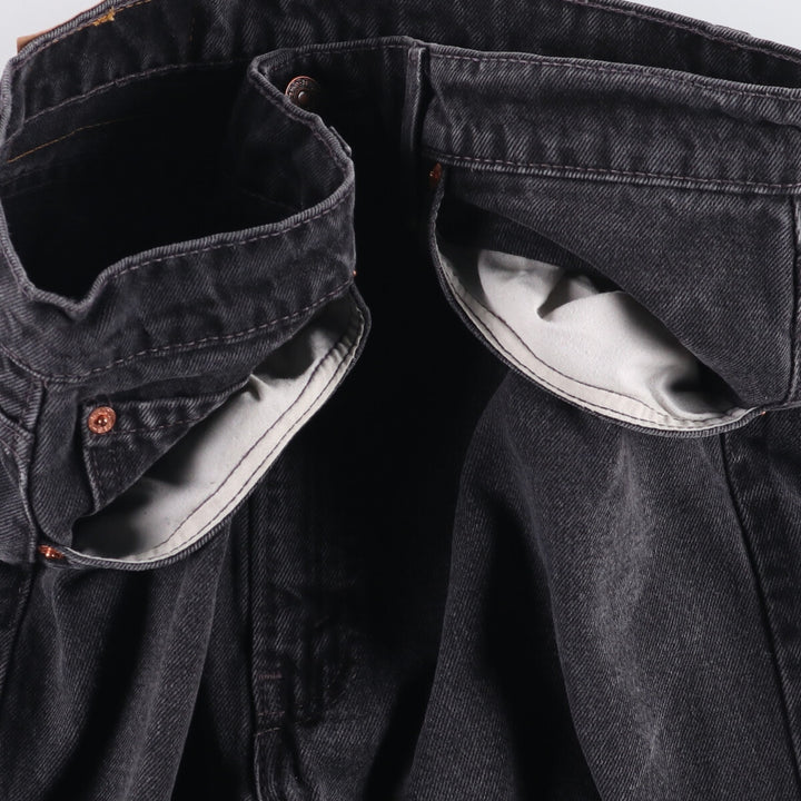 90'S Levi's 00550-0260 Relaxed Fit Tapered Leg Black Denim Pants, Made in USA, Men's Size 35 cotton black type Vintage Second Hand