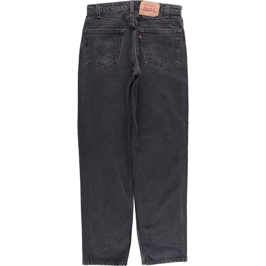 90'S Levi's 00550-0260 Relaxed Fit Black Denim Tapered Denim Pants, Made in the USA, Men's Size W31, Vintage cotton black type Vintage Second Hand