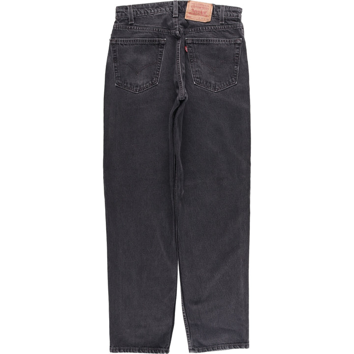 90'S Levi's 00550-0260 Relaxed Fit Black Denim Tapered Denim Pants, Made in the USA, Men's Size W31, Vintage cotton black type Vintage Second Hand