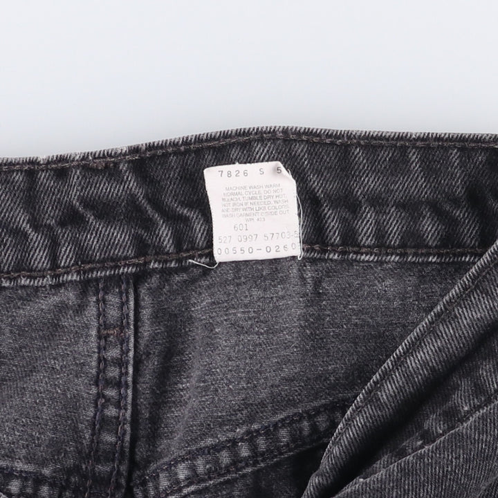 90'S Levi's 00550-0260 Relaxed Fit Black Denim Tapered Denim Pants, Made in the USA, Men's Size W31, Vintage cotton black type Vintage Second Hand