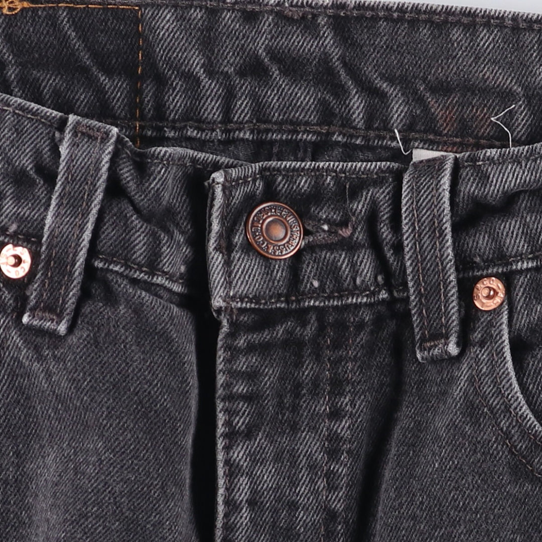 90'S Levi's 00550-0260 Relaxed Fit Black Denim Tapered Denim Pants, Made in the USA, Men's Size W31, Vintage cotton black type Vintage Second Hand