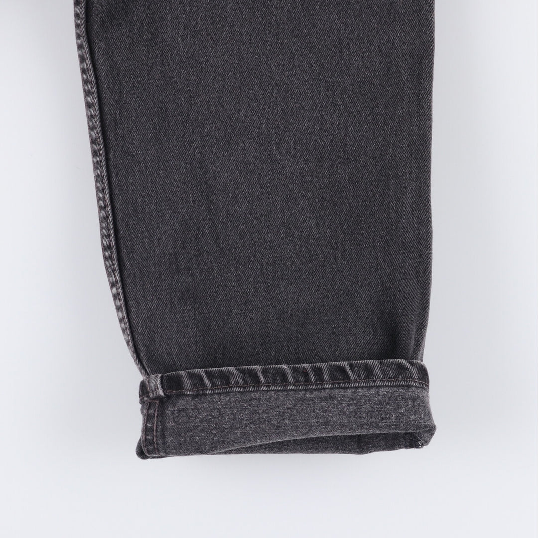 90'S Levi's 00550-0260 Relaxed Fit Black Denim Tapered Denim Pants, Made in the USA, Men's Size W31, Vintage cotton black type Vintage Second Hand