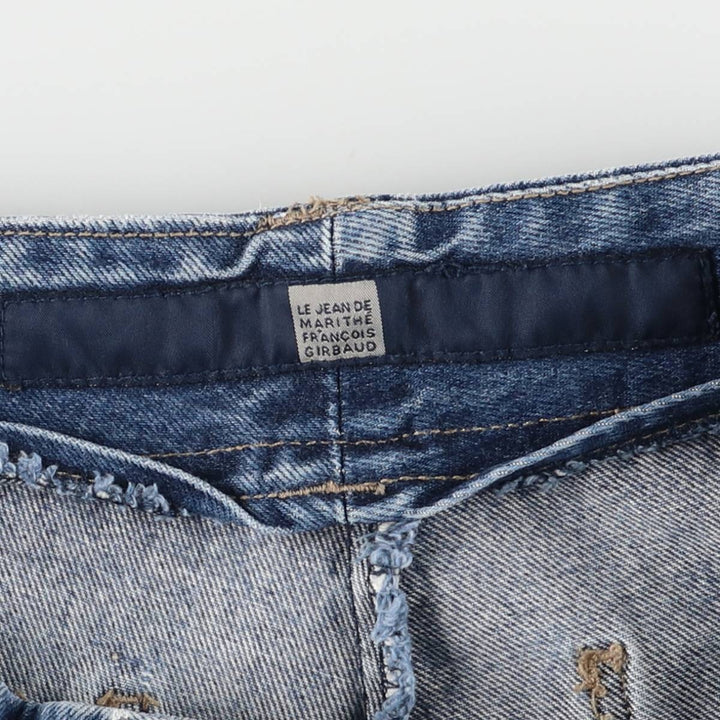 Marithe Francois Girbaud men's straight denim pants with tape, size W34 cotton blue type Vintage Second Hand