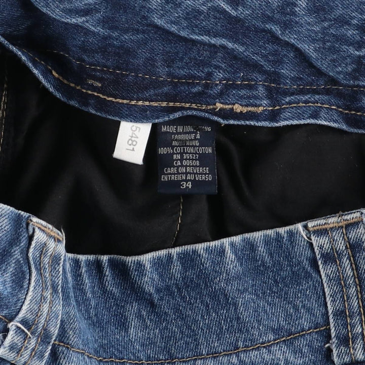 Marithe Francois Girbaud men's straight denim pants with tape, size W34 cotton blue type Vintage Second Hand