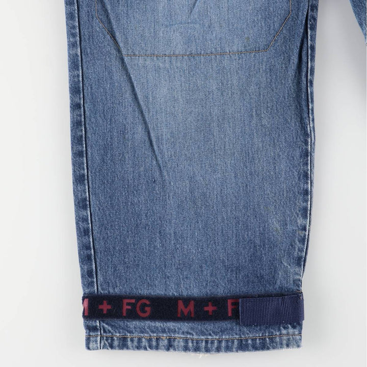 Marithe Francois Girbaud men's straight denim pants with tape, size W34 cotton blue type Vintage Second Hand